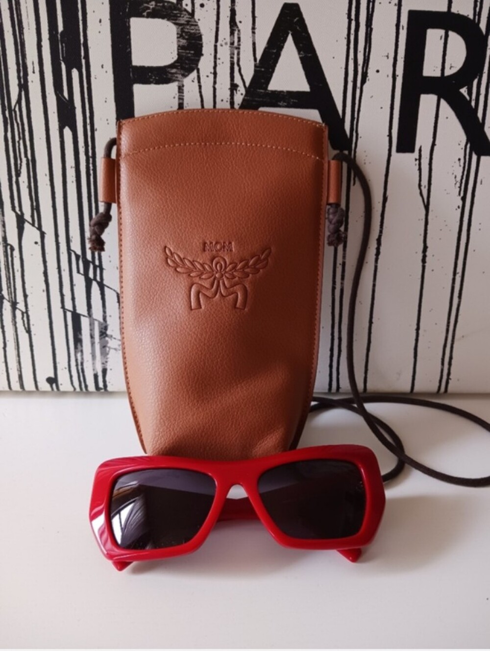 MCM Red Butterfly MW003 66A 55- 18- 135 Sunglasses With MCM. case